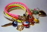 Pulseira Mix Flúor Couro